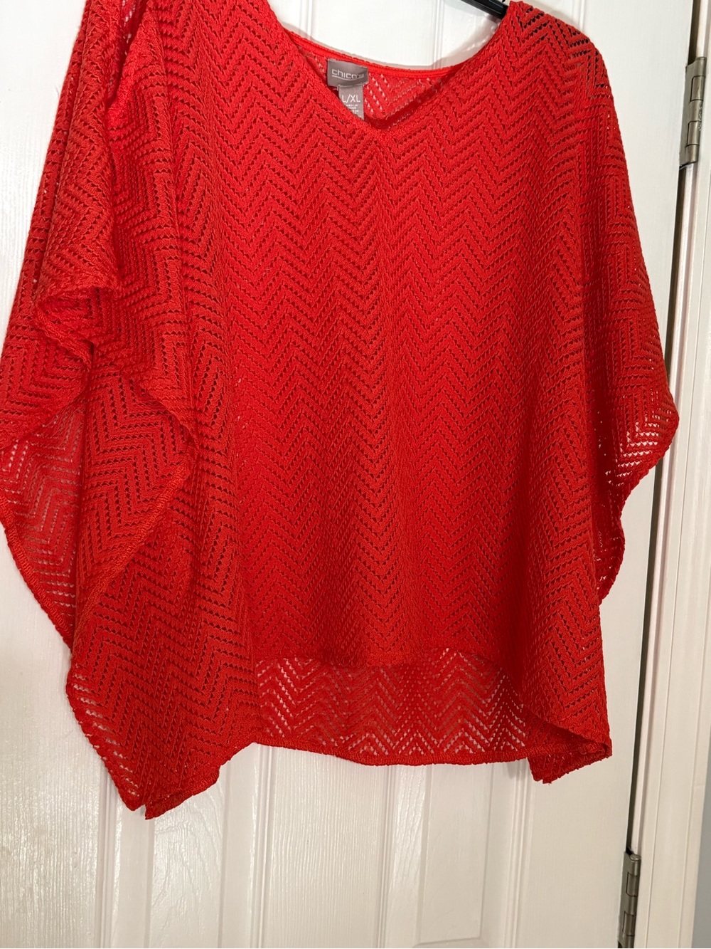 Orange Poncho Chicos Size L (12-14)